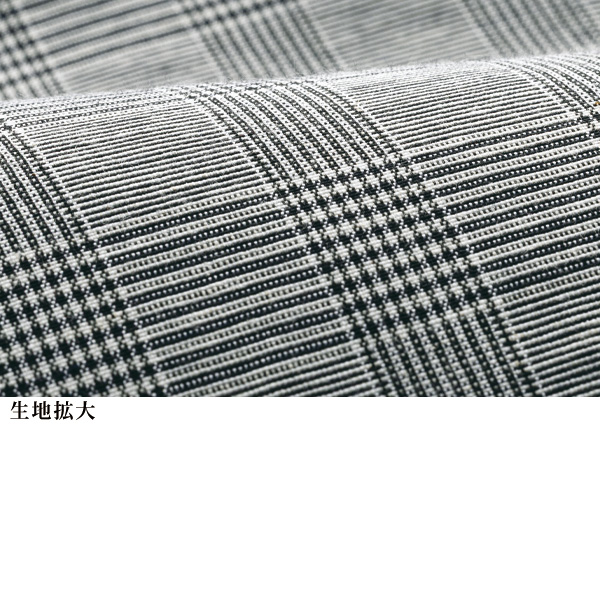 フリル襟チェックロングブラウス