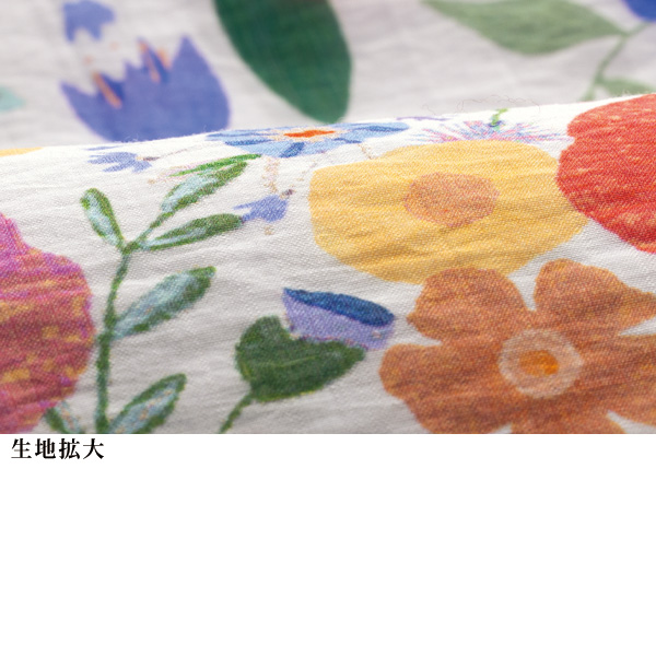 シアー花柄プリントシャツ