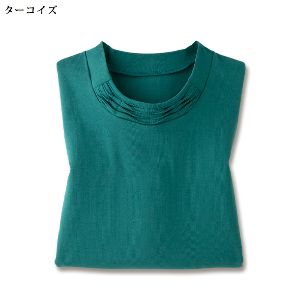 プライムクール 綿100％デザイン襟カットソープルオーバー