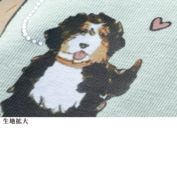 脇ボタンプリントTシャツ