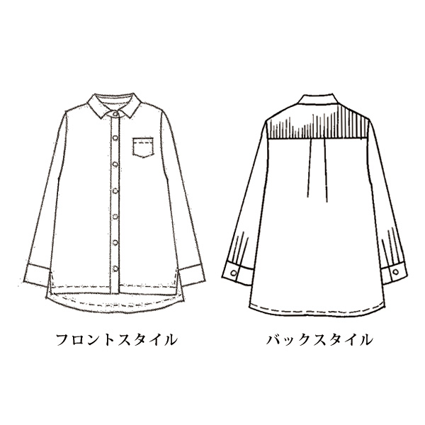 ストライプ切替えブラウス