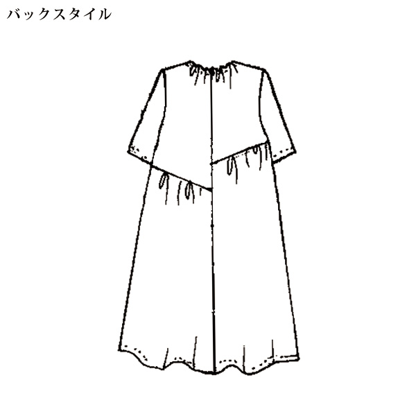 サークル柄プリントワンピース