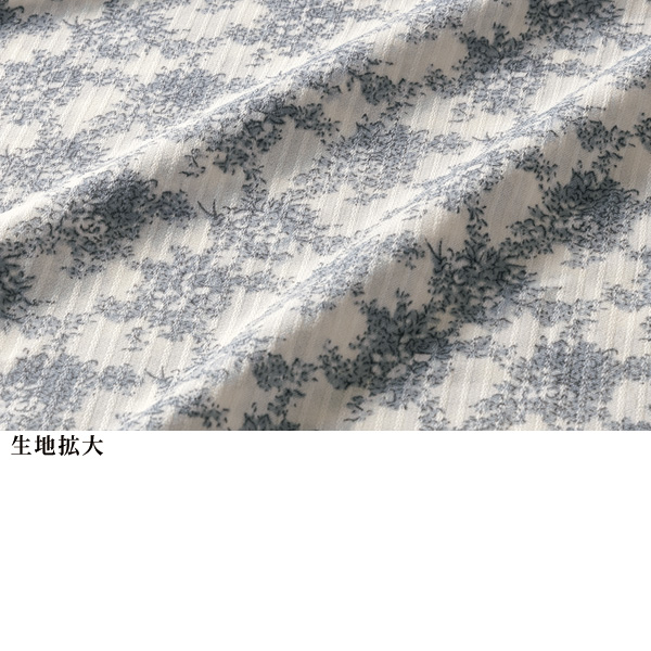 配色バンドカラ－フレアチュニック