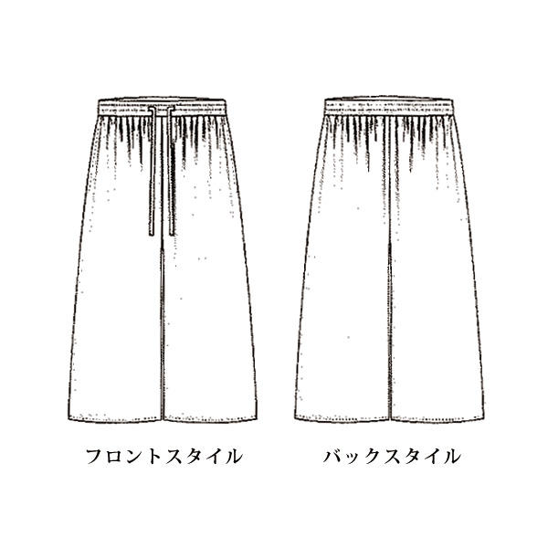 ナチュラルプリーツスカート風ガウチョパンツ