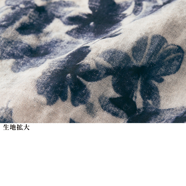 花柄プリントシャツチュニック