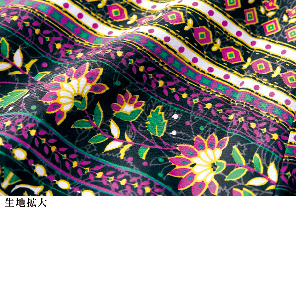 パネルプリントロングワンピース