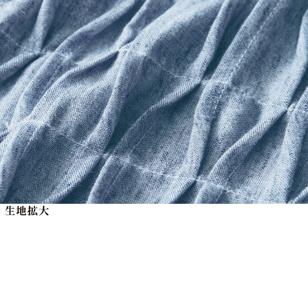 綿麻ふんわりプルオーバーブラウス