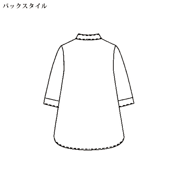 オーガニックコットン先染めストライプチュニックブラウス