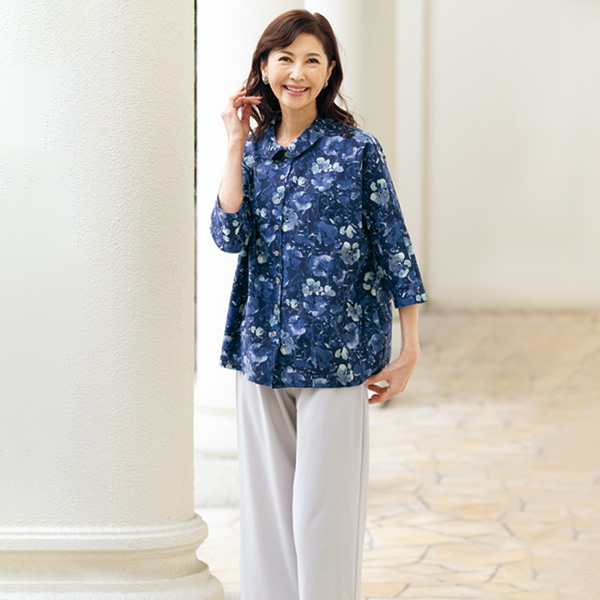 綿麻ドルマンブラウス