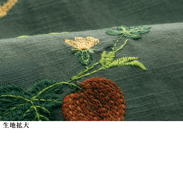 多色刺しゅう綿シャツブラウス