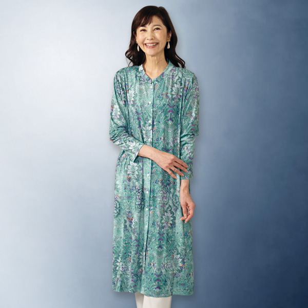 エレガンスカットソー ロングカーディガンアンサンブル