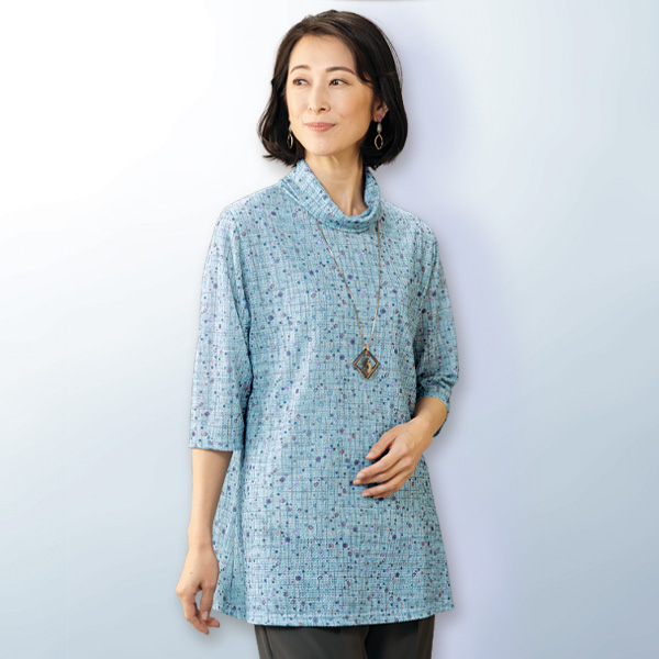 プリントロングプルオーバー