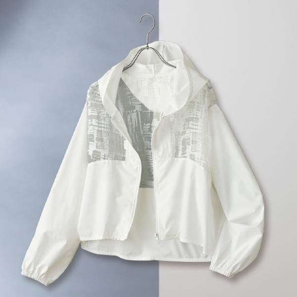 オパール加工フード付パーカー