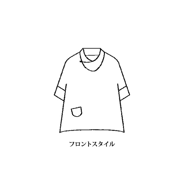 綿 塩縮 素材デザインオーバーブラウス