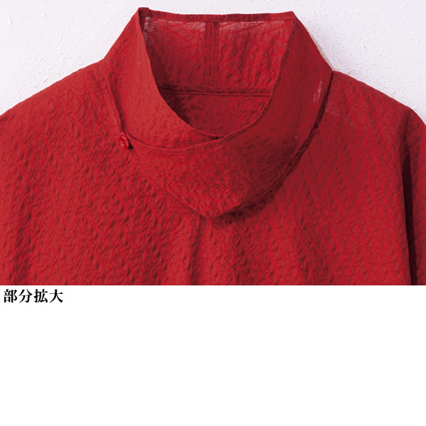 綿 塩縮 素材デザインオーバーブラウス