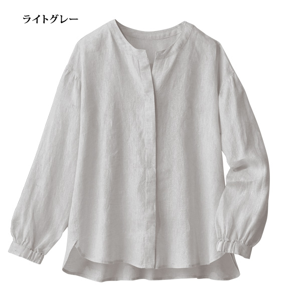 麻100％2WAYブラウス