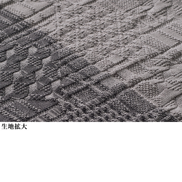 ジャカード配色ニットチュニック