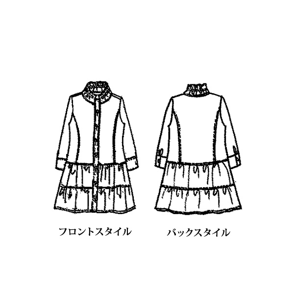 花柄フレア切替えサマージャケット