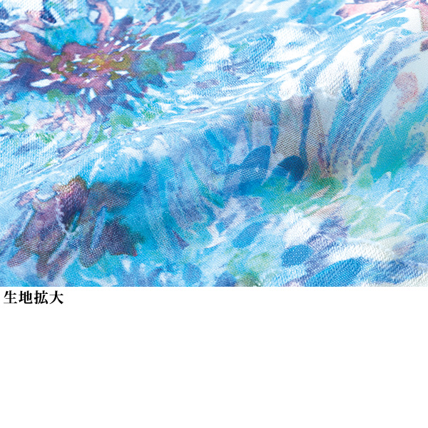 花柄フレア切替えサマージャケット