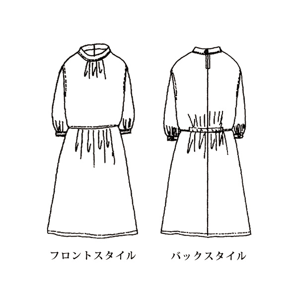 カットジャカードワンピース 大きいサイズ M LL 4L