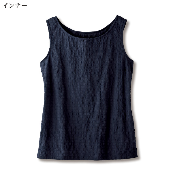 シフォンブラウスアンサンブル 大きいサイズ M LL 4L