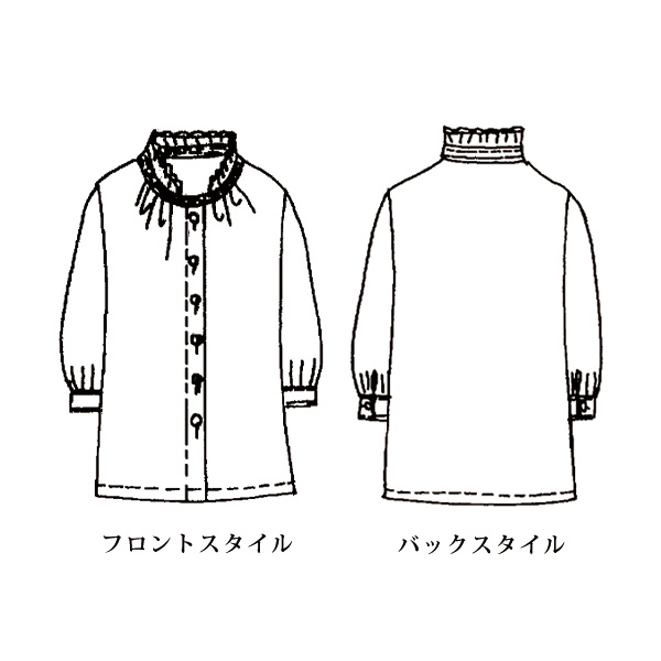 リバティプリントフリルブラウス 大きいサイズ M LL 4L