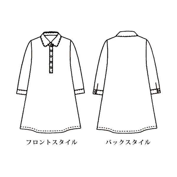 二越ちりめんチュニック 大きいサイズ M LL 4L