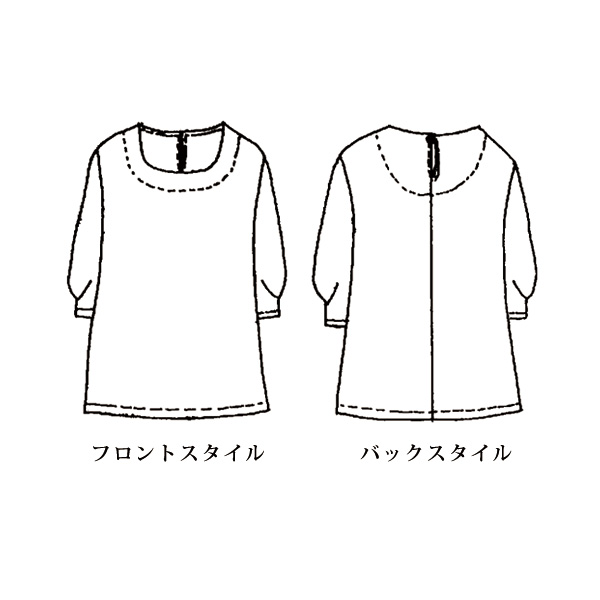 ミラクルウェーブプリントブラウス 大きいサイズ M LL 4L