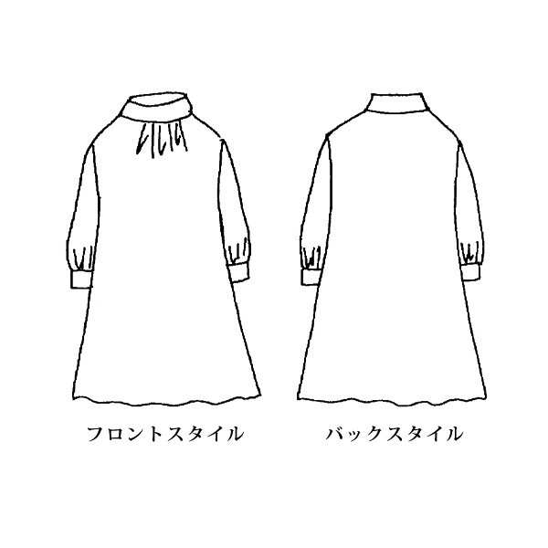 リバティプリントカットソーチュニック  大きいサイズ M LL 4L