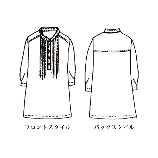 リバティプリントピンタックブラウス 大きいサイズ M LL 4L