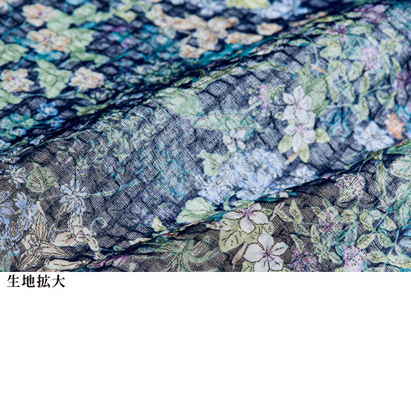 ミラクルウェーブプリントチュニック 大きいサイズ M LL 4L