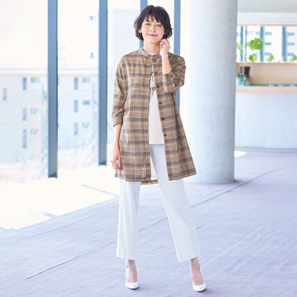 麻入りシアーシャツジャケット 大きいサイズ M LL 4L