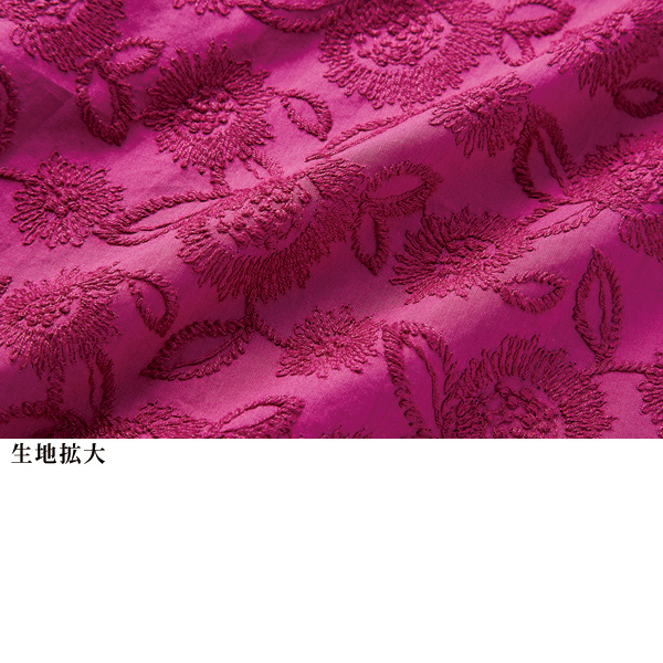 刺しゅうブラウスジャケット 大きいサイズ M LL 3L 4L