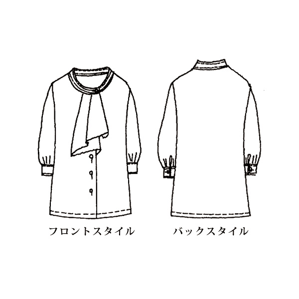 楊柳フリルタイブラウス 大きいサイズ M LL 4L