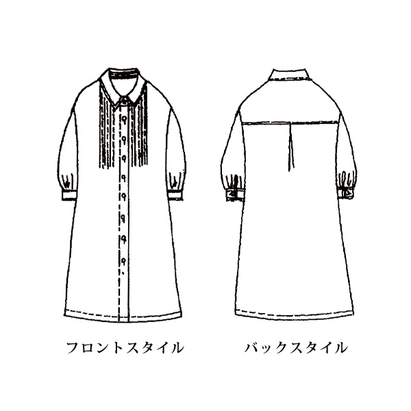 ダブルワッシャー加工ピンタックシャツチュニック 大きいサイズ M LL 4L