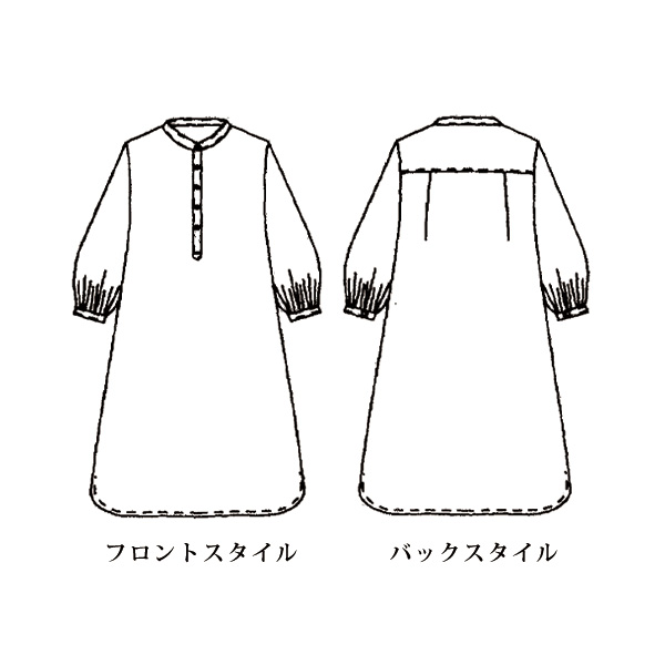 リバティプリント配色ワンピース 大きいサイズ M LL 4L