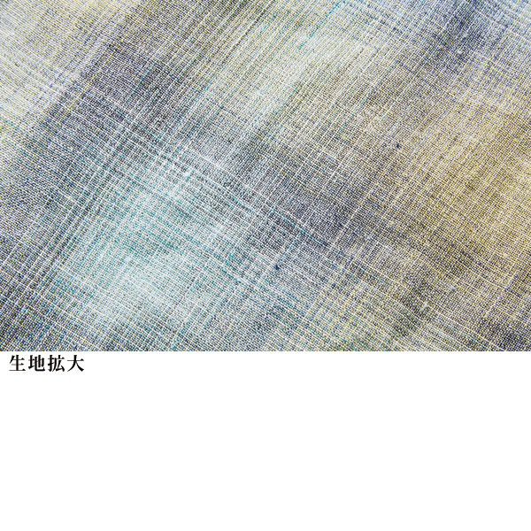 麻混オンブレチェックシャツ 大きいサイズ M LL 4L