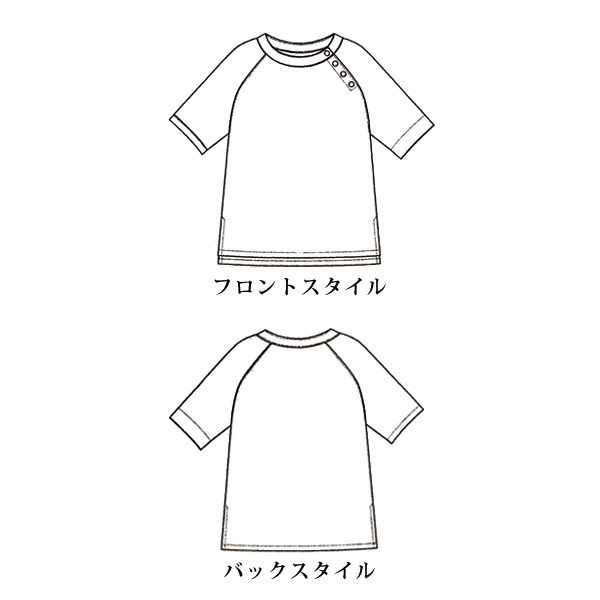 麻綿プリントブラウス 大きいサイズ M LL 4L