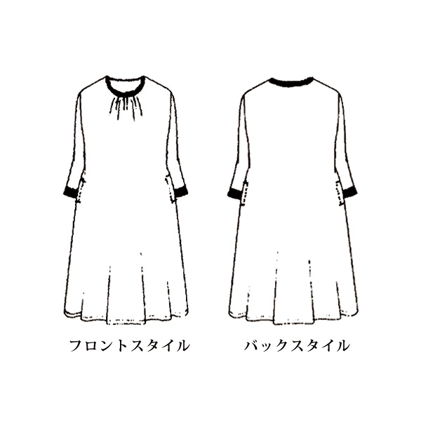 プリントカットソーワンピース 大きいサイズ M LL 4L