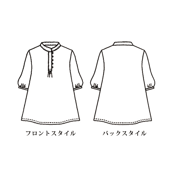よろけ織チュニックブラウス 大きいサイズ M LL 4L