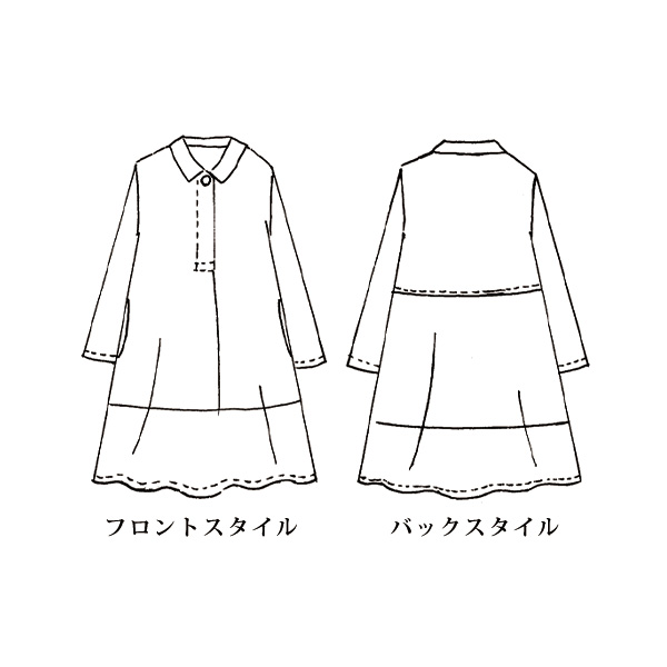 プリントワンピース 大きいサイズ M 3L
