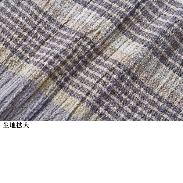 ボイルチェックチュニック 大きいサイズ M LL 4L
