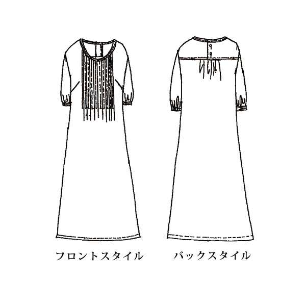 ドビーチェックピンタックワンピース 大きいサイズ M LL 4L