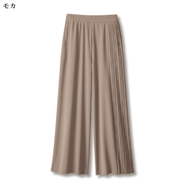 サイドプリーツワイドパンツ