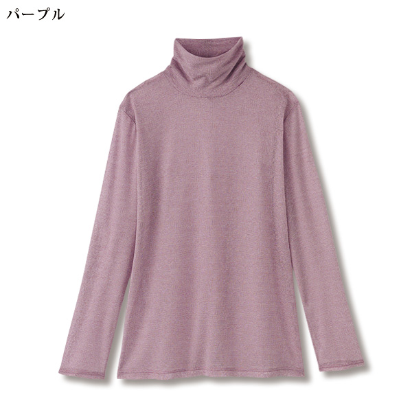 シルクブレンド花柄ジャカードシアープルオーバー