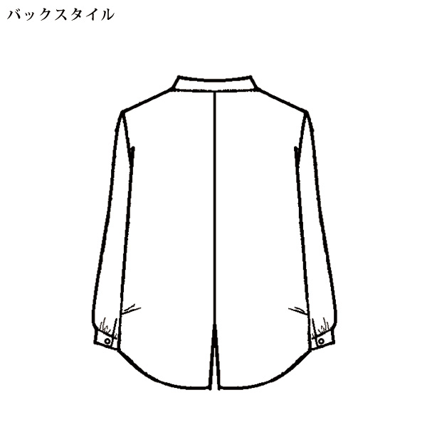 タック調ジャカード＋刺しゅう風プリントブラウス
