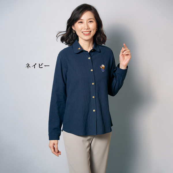 女の子刺しゅうシャツ