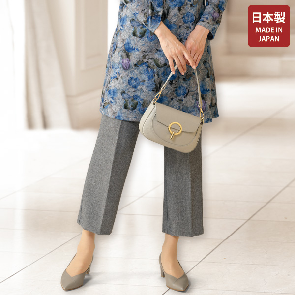ツイード調ゆったりパンツ