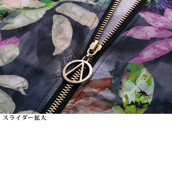 花柄プリントブルゾンジャケット
