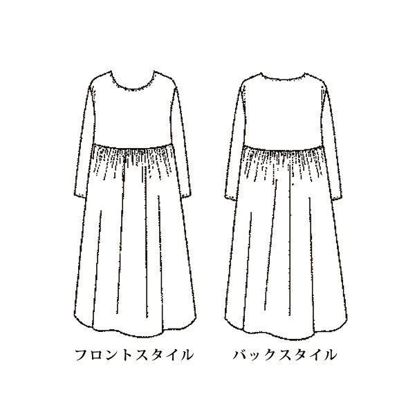 総柄プリントゆったりワンピース